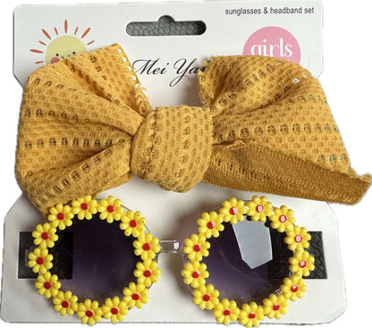 Sun Glasses & Bow Headband, 2 Piece Set