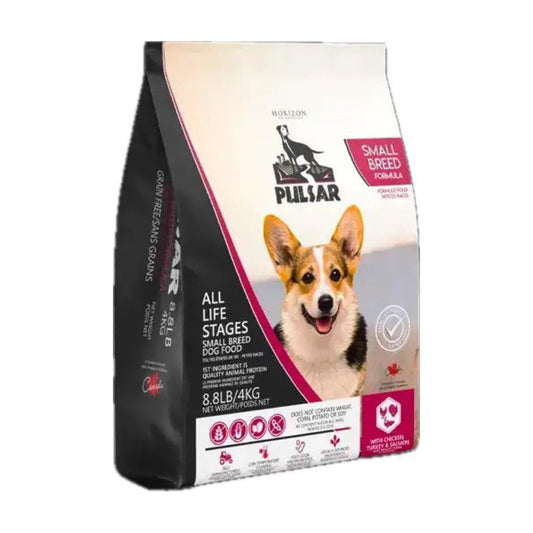 Pulsar All Life Stage, Small Breed Dog Food, Grain-Free, Chicken Turkey & Salmon Recipe, 8.8lb