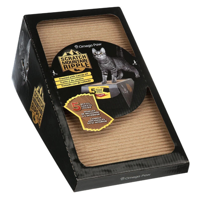 Omega Paw Scratch Mountain Ripple Scratch Pad, Treated With Cat Nip