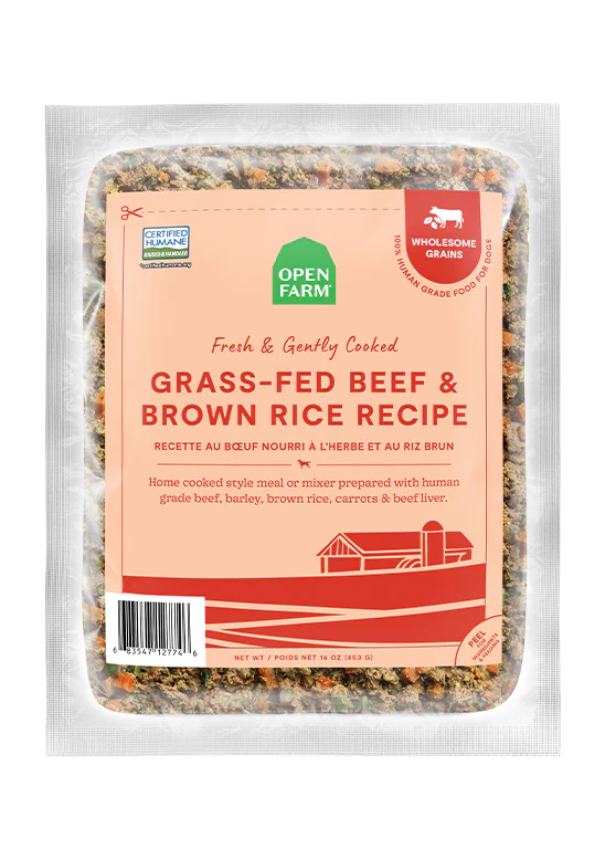 Open Farm - Grass-Fed Beef & Brown Rice Gently Cooked Recipe, 16oz