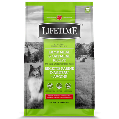 Nourriture pour chiens Lifetime à l'agneau et à l'avoine, 25 lb