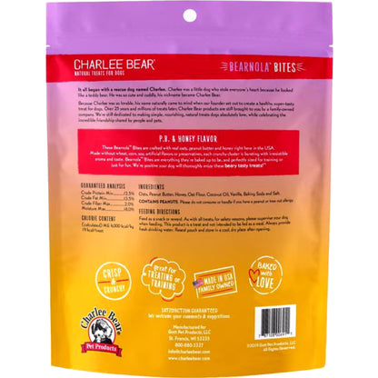 Charlee Bear Bearnola Bites Peanut Butter & Honey Flavor Dog Treats, 8-oz bag