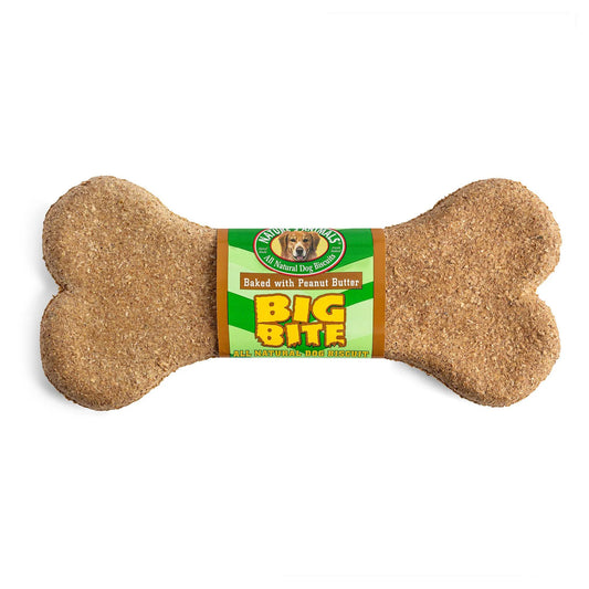 Nature's Animals BIG BITE All Natural Dog Biscuits Baked with Peanut Butter, 8 inch