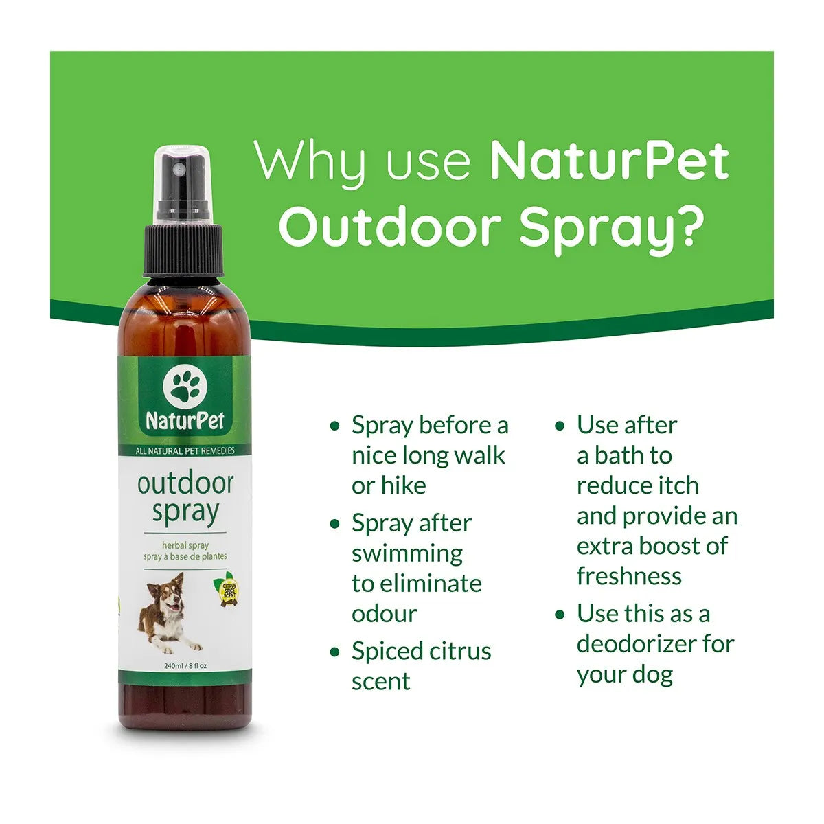 NaturPet Citrus Spice Outdoor Herbal Spray, 8.4 fl oz