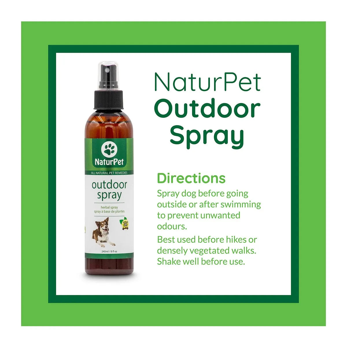 NaturPet Citrus Spice Outdoor Herbal Spray, 8.4 fl oz