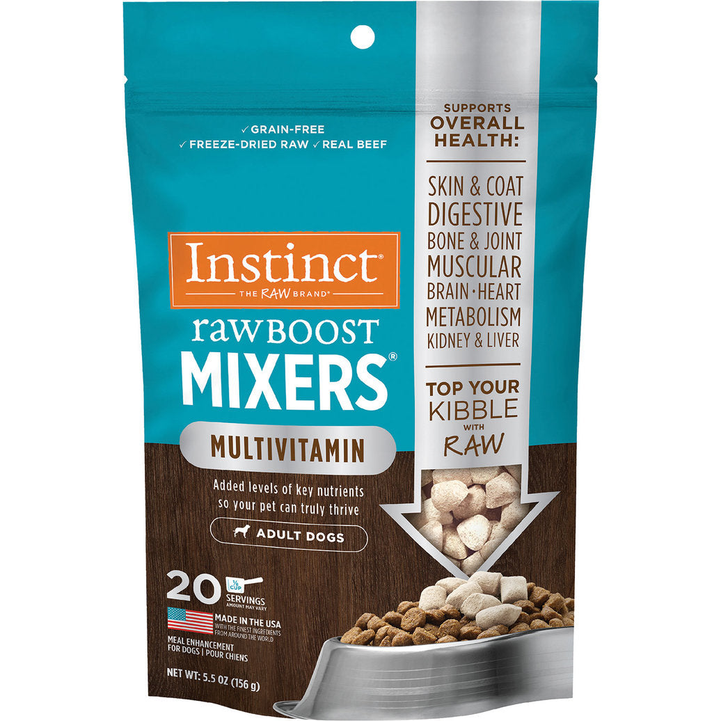 Mélangeurs Instinct Raw Boost, multivitamines, garniture de nourriture pour chien, 48 portions (354 g)