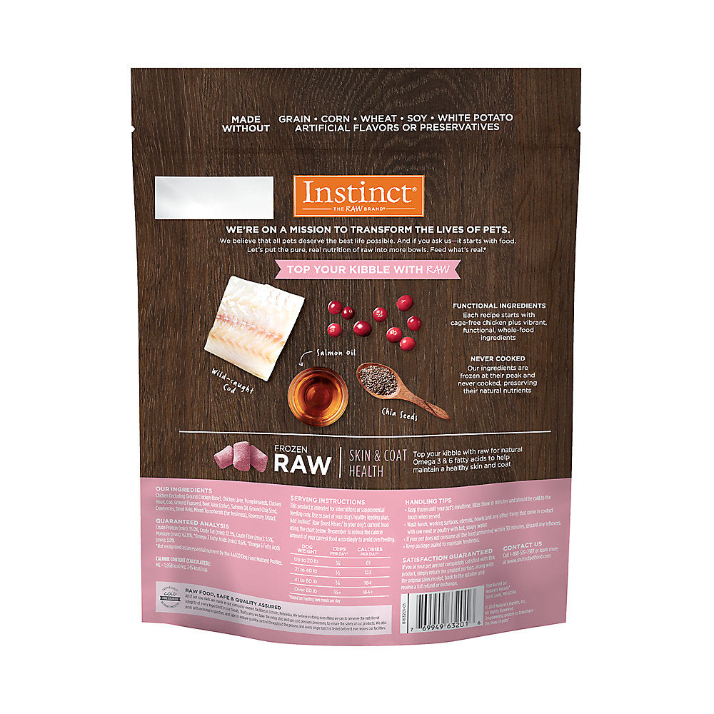 Instinct® Raw Boost Frozen All Life Stage Dog Food Topper - Skin & Coat Health (156g)