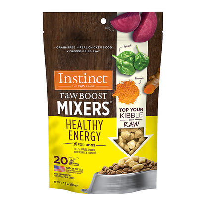 Instinct Raw Boost Mixers Healthy Energy Freeze-Dried All Life Stage Dog Food Topper - 5.5 Oz.