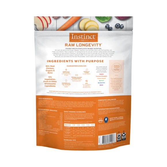 Instinct - Raw Longevity 100% Freeze-Dried Raw Meal - Cage-Free Chicken Recipe (For Puppies)