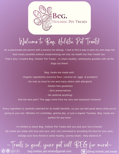 BEG. Cake Box Holistic Pet Treats