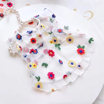 Floral Transparent Summer Dog Dress
