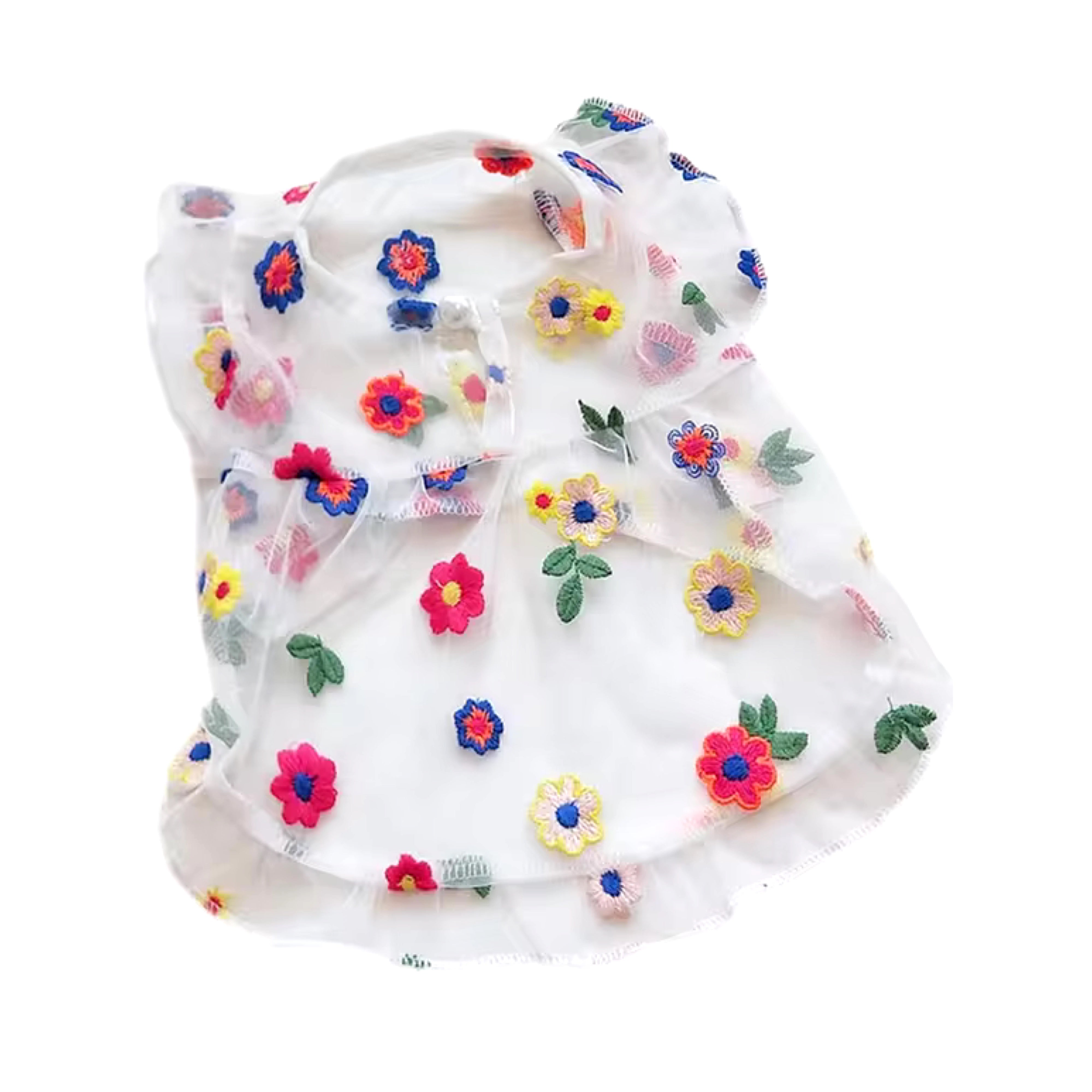 Floral Transparent Summer Dog Dress