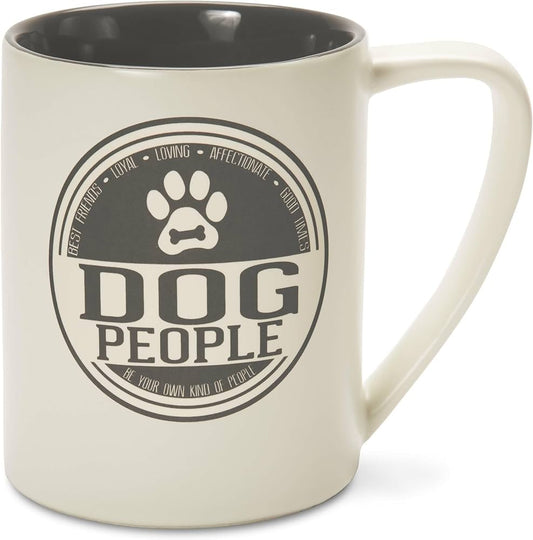 Pavilion Gift Company Dog People Ceramic Coffee Mug, Large, Gray