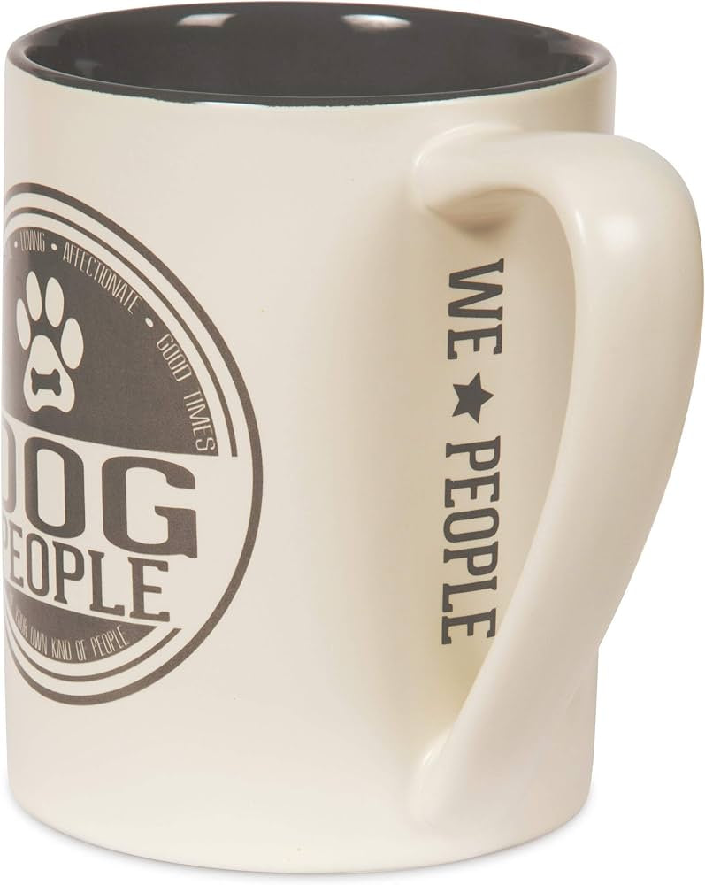 Pavilion Gift Company Dog People Ceramic Coffee Mug, Large, Gray