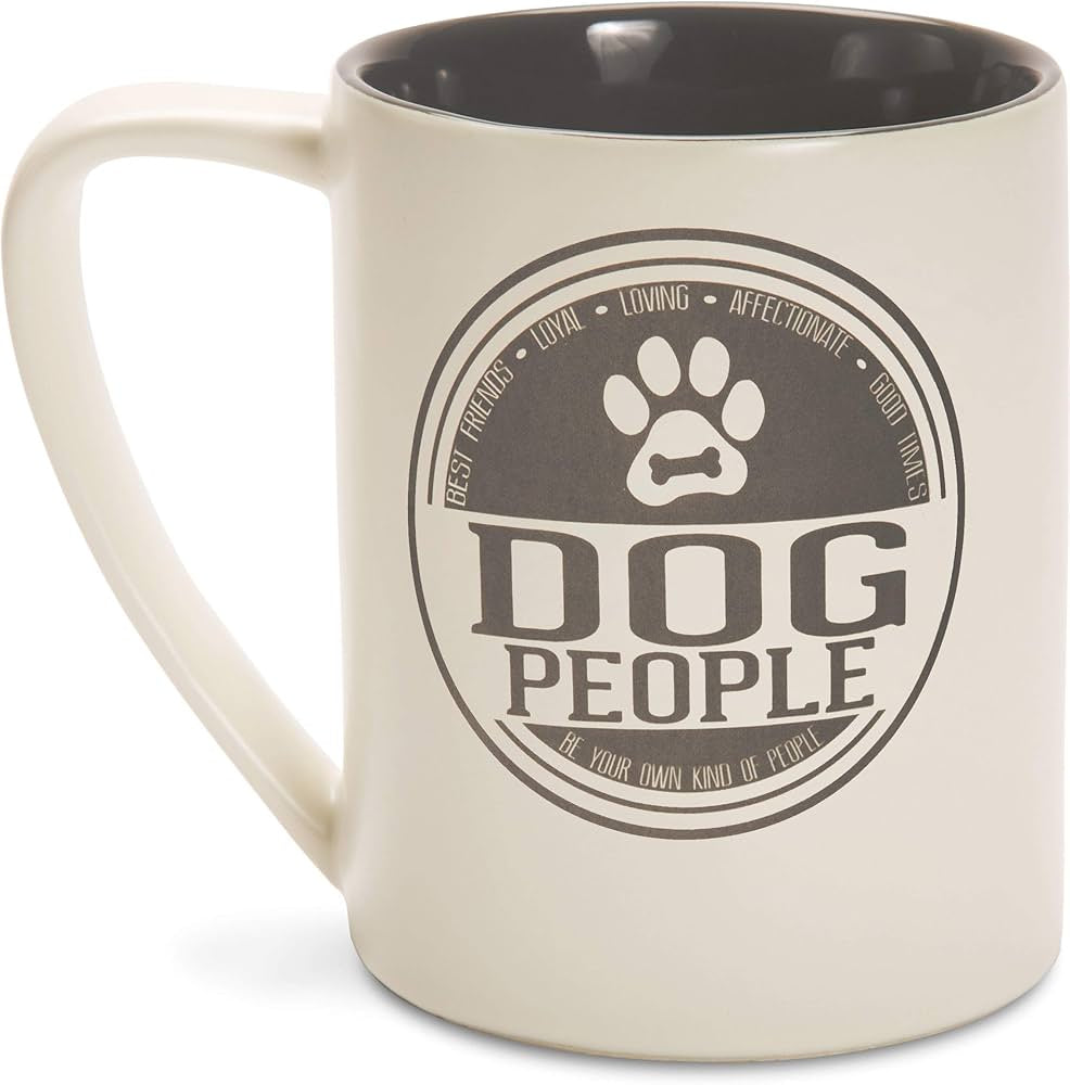 Pavilion Gift Company Dog People Ceramic Coffee Mug, Large, Gray