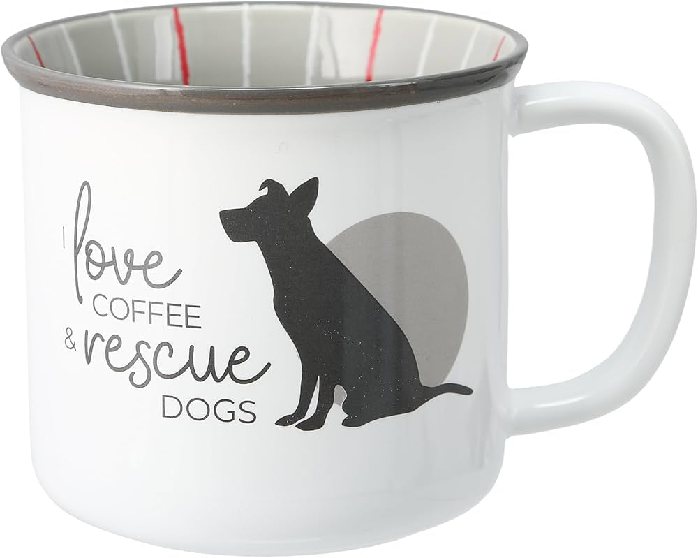 Pavilion - I Love Coffee & Rescue Dogs - 18 oz Coffee Mug with Socks