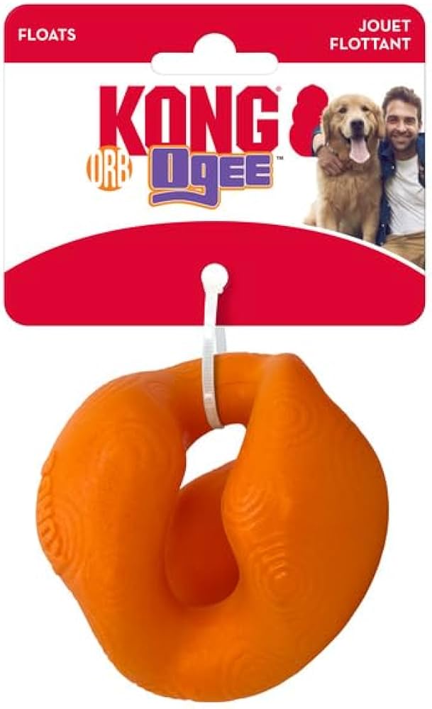 KONG Ogee Orb Dynamic Bounce Dog Toy for Fetch and Play, Floats