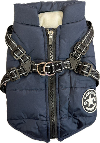 Waterproof Warm Vest & Harness for Small Dogs