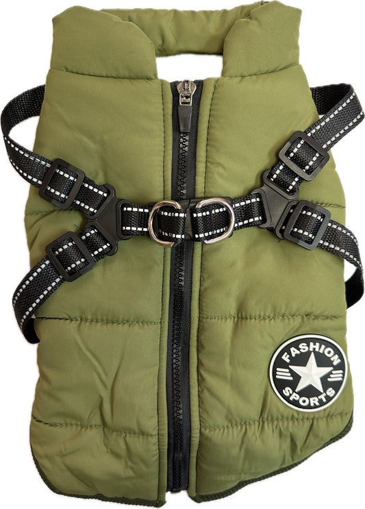 Waterproof Warm Vest & Harness for Small Dogs