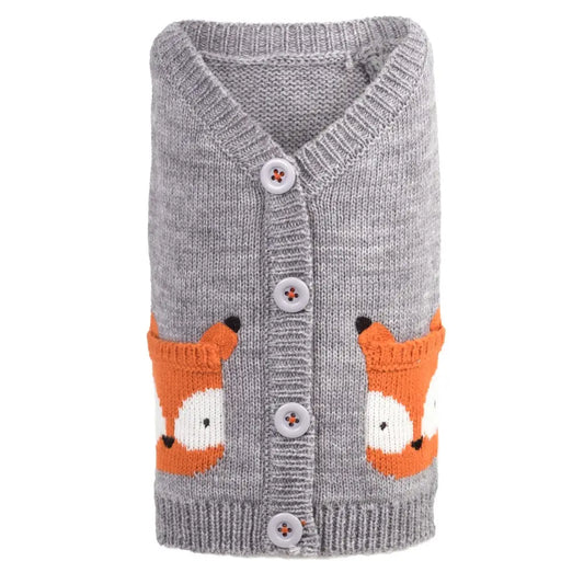 The Worthy Dog Fox Cardigan, Medium