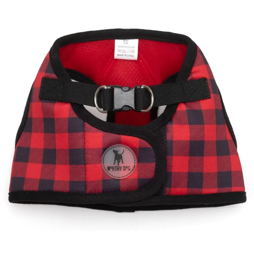 The Worthy Dog Buffalo Plaid Sidekick Harness