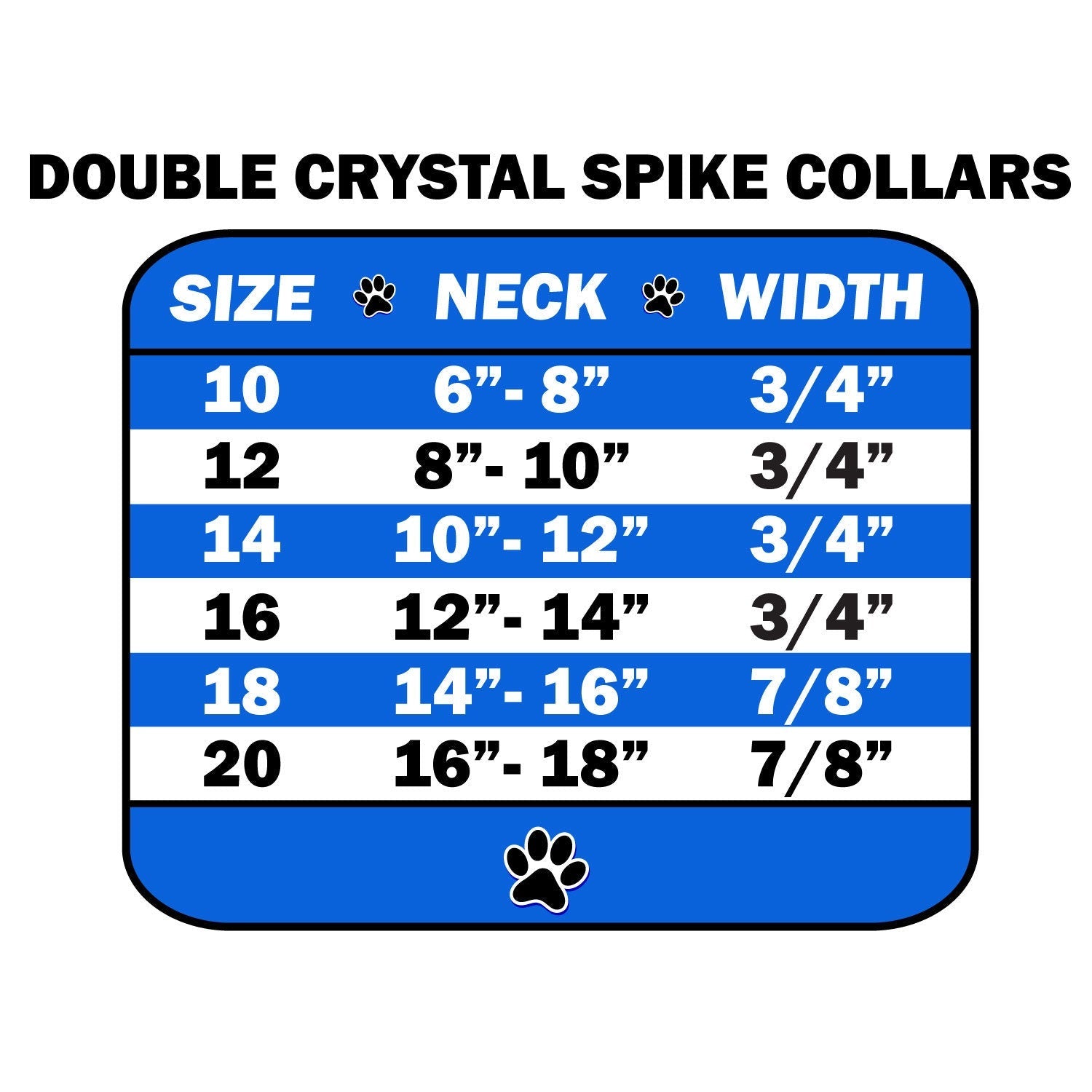 Mirage Pet Products Pet and Dog Spike Collar, "Double Crystal & Spikes"