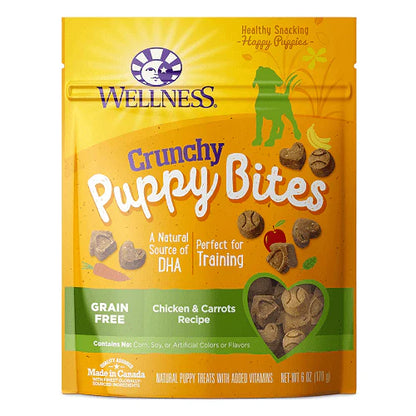 Wellness Dog Training Treat - CRUNCHY PUPPY BITES - Chicken & Carrots - 6 oz