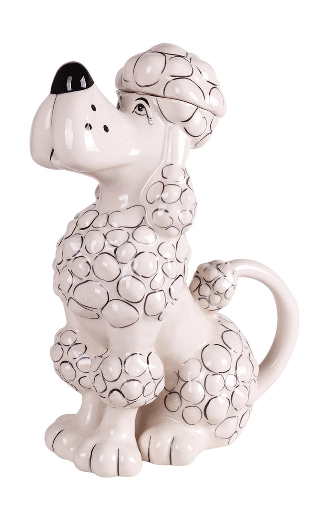 Blue Sky Clayworks Toy Poodle Teapot - White