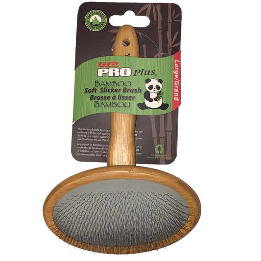 Burgham Pro Plus Bamboo Slicker Brush, Medium