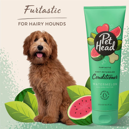 Pet Head Furtastic Knot Après-shampooing démêlant Pastèque au beurre de karité 250 ml