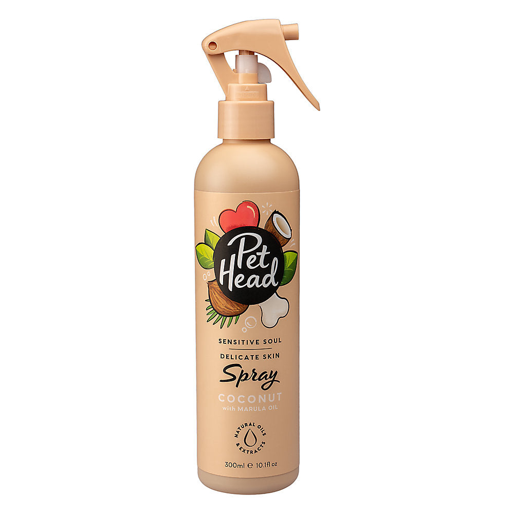 Pet Head Sensitive Soul Spray pour peau délicate pour chiens – Noix de coco + huile de marula – 30 ml