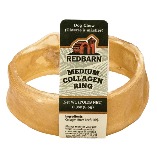 RedBarn Medium Collagen Ring Natural Dog Chew
