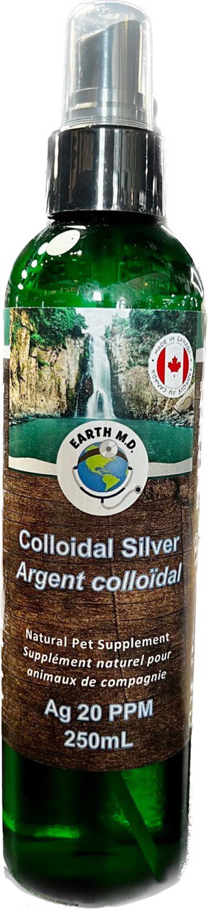 Earth MD Argent Colloïdal 20 ppm Compte-gouttes, 250 ml