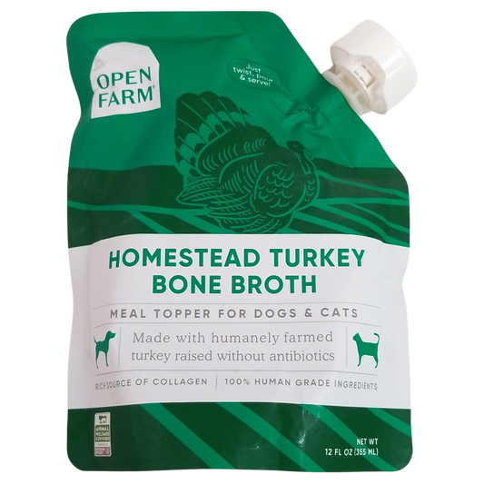 Open Farm Meal Topper for Dogs & Cats, Homestead Turkey Bone Broth, 355mL