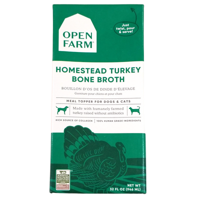 Open Farm Meal Topper for Dogs & Cats, Homestead Turkey Bone Broth, 355mL