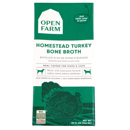 Garniture de repas Open Farm pour chiens et chats, bouillon d'os de dinde Homestead, 355 ml