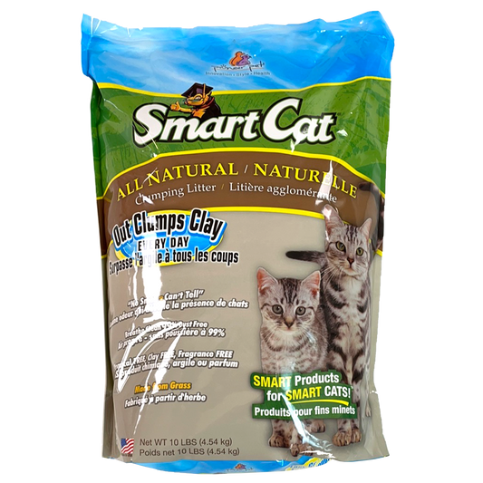 SmartCat Litière agglomérante entièrement naturelle, argile agglomérante tous les jours, 2,3 kg