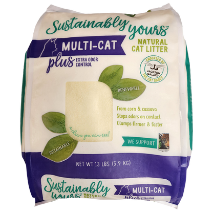 Sustainably Yours Multi-Cat Plus, Extra Odor Control, Natural Cat Litter