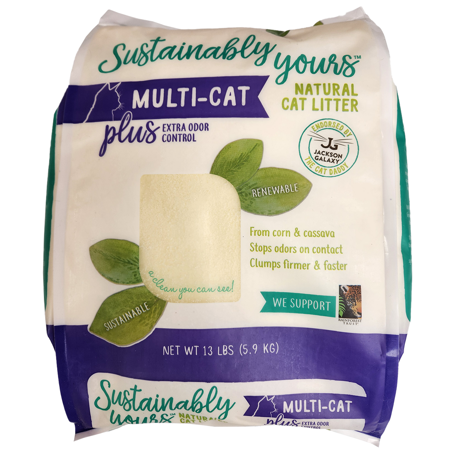 Sustainably Yours Multi-Cat Plus, Extra Odor Control, Natural Cat Litter