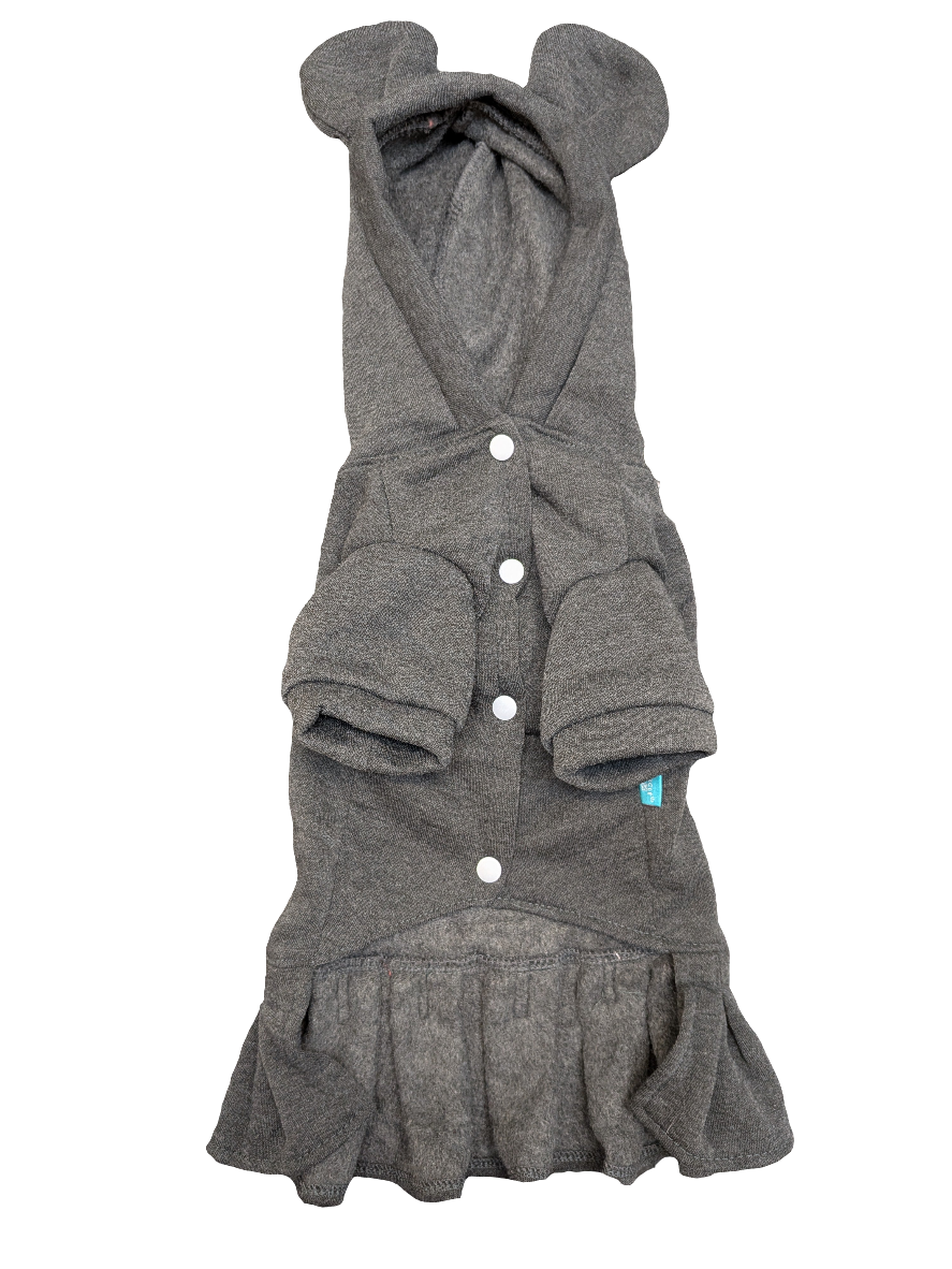 Button-Up Hoodie Dress