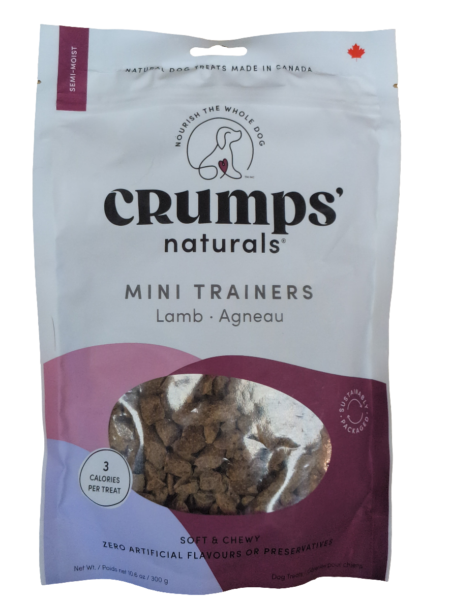 Crumps Naturals Mini Trainers, Soft & Chewy Dog Treats, Lamb, 300g