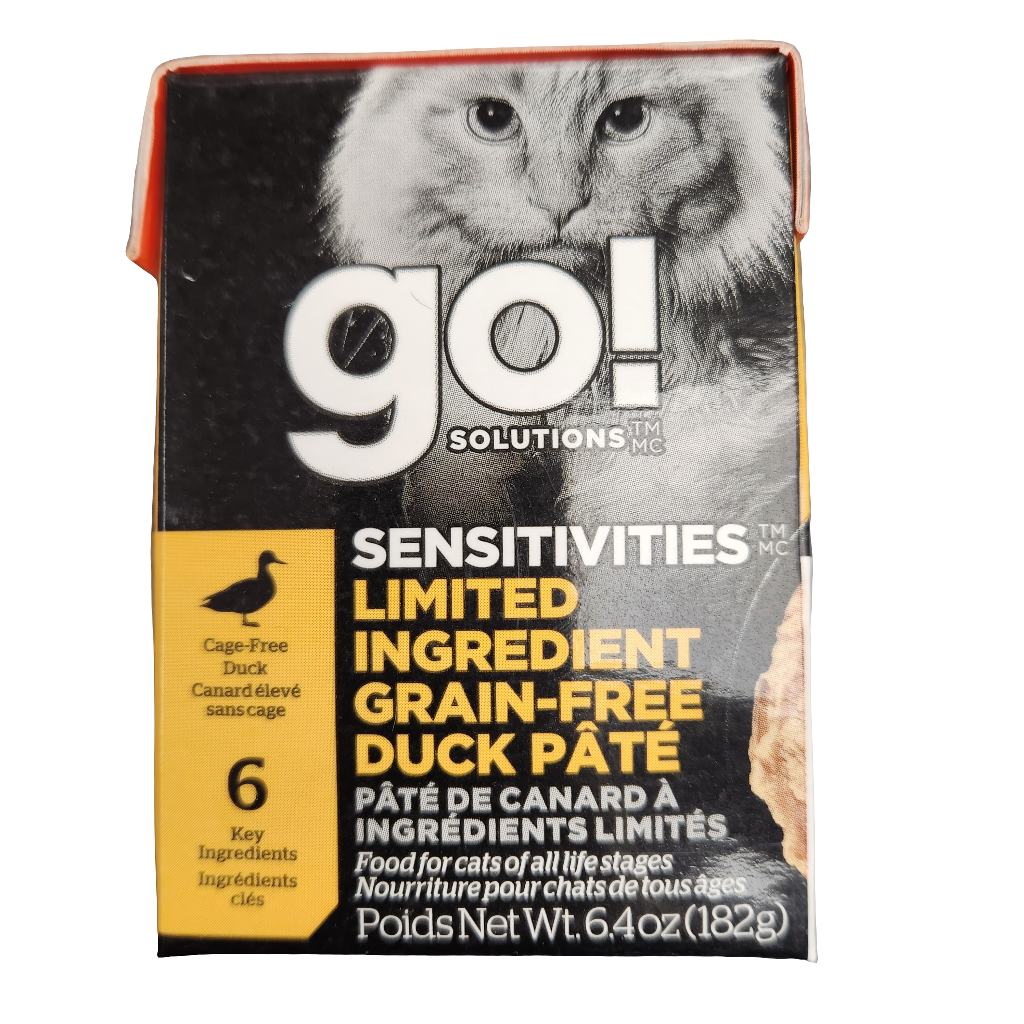 Go! Solutions Sensitivities Limited Ingredient Grain Free Duck Pate for Cats 6.4oz