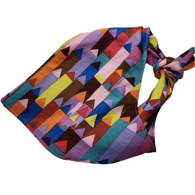 Double Side Small 12- 14" Bandana Hand Crafted For a Great Fit