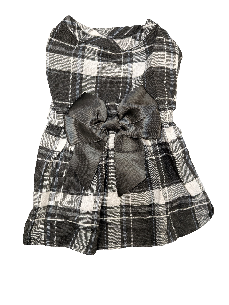 Plaid Dress With Bow
