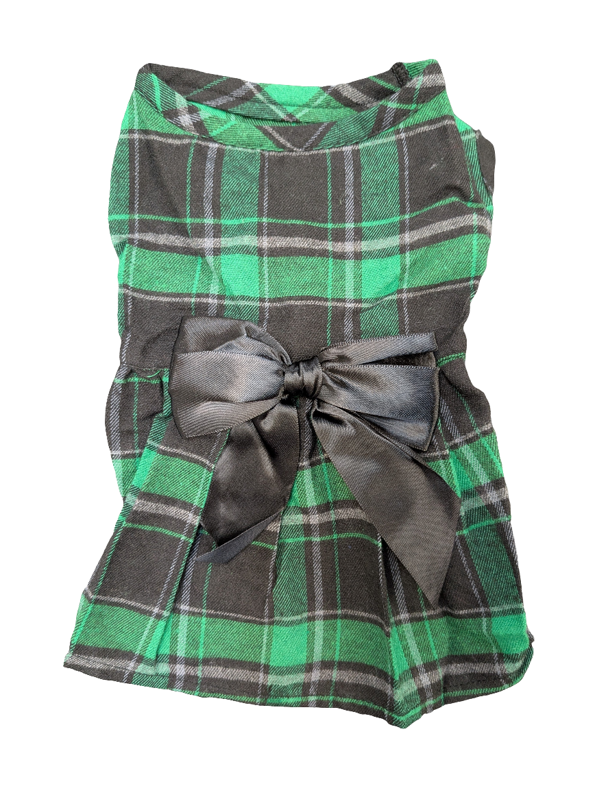 Plaid Dress With Bow