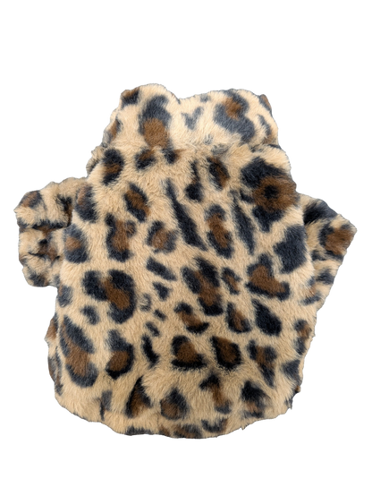 Zip-Up Leopard Print Sweater