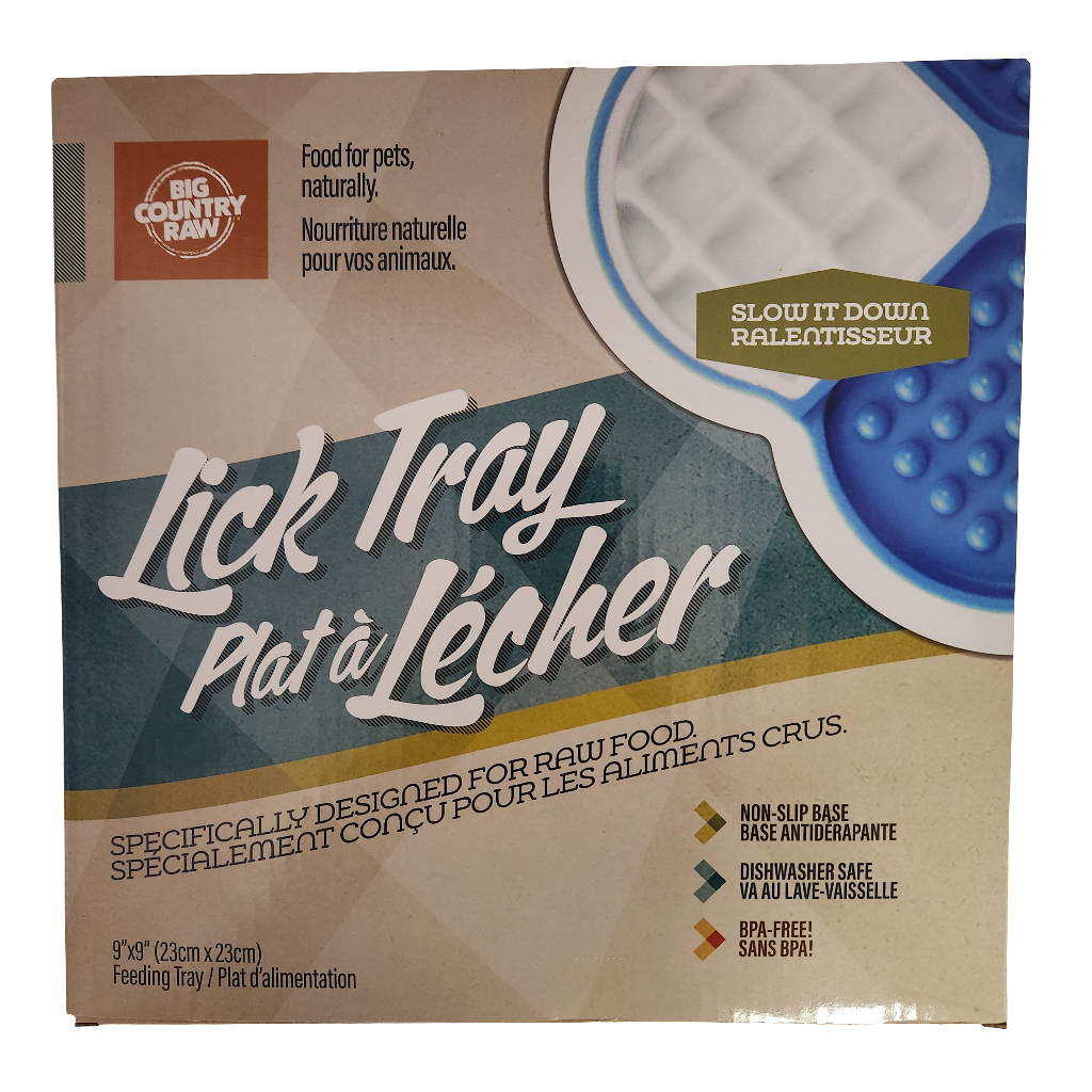 Big Country Raw Lick Tray Specifically Designed for Raw Food 9"x 9"