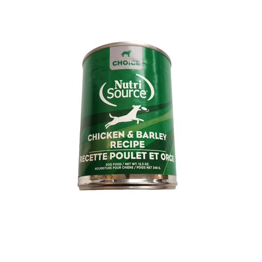 Nutri Source Choice Canned Dog Food Chicken and Barley Recipe 12oz