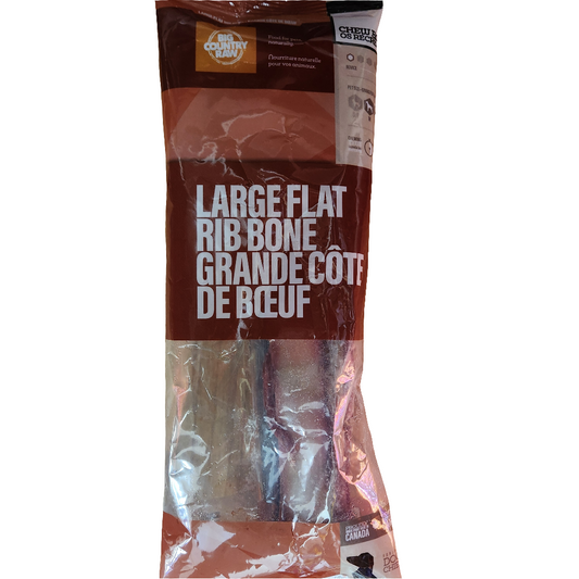 Big Country Raw Frozen Large Flat Beef Rib Chew Bone 1pc