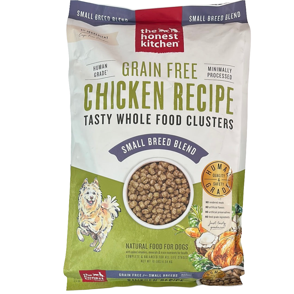 Honest Kitchen Small Breed Dog Food, All Life Stages, Grain-Free, Chicken Clusters Recipe, 10lb